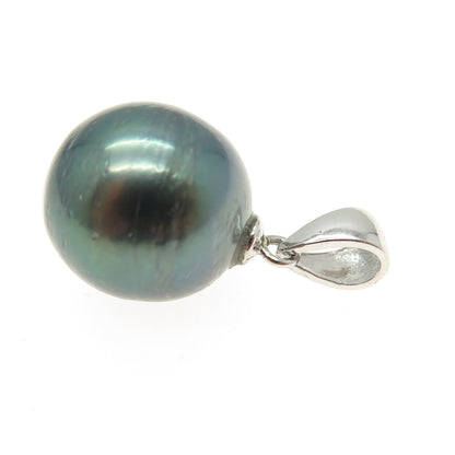 925 Sterling Silver Real Tahitian Pearl Minimalist Pendant