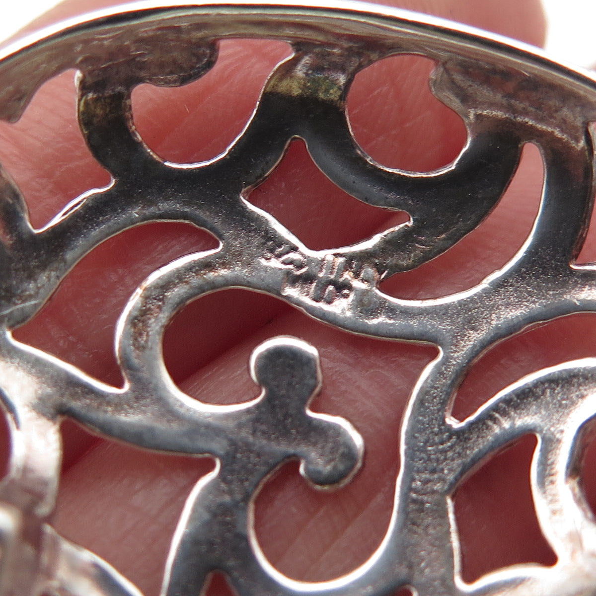 MILOR 925 Sterling Silver Vintage Italy Ornate Heart Charm Pendant