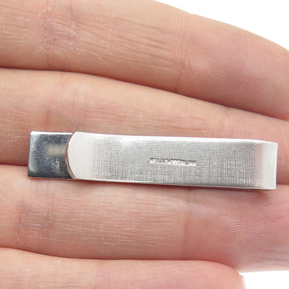 WELLS 925 Sterling Silver Vintage Bowling Tie Clip