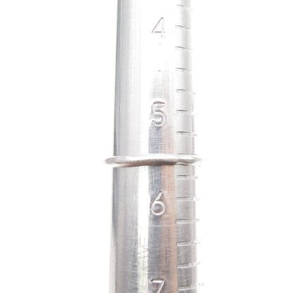 925 Sterling Silver Real Black Onyx Triangle Ring Size 5.5