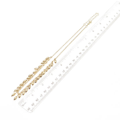 GioIelli Di Valenza 925 Sterling Gold Plated Italy Dangle Beads Necklace 16-18"