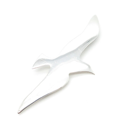 925 Sterling Silver Vintage Herring Gull Bird Handcrafted Pin Brooch Pendant