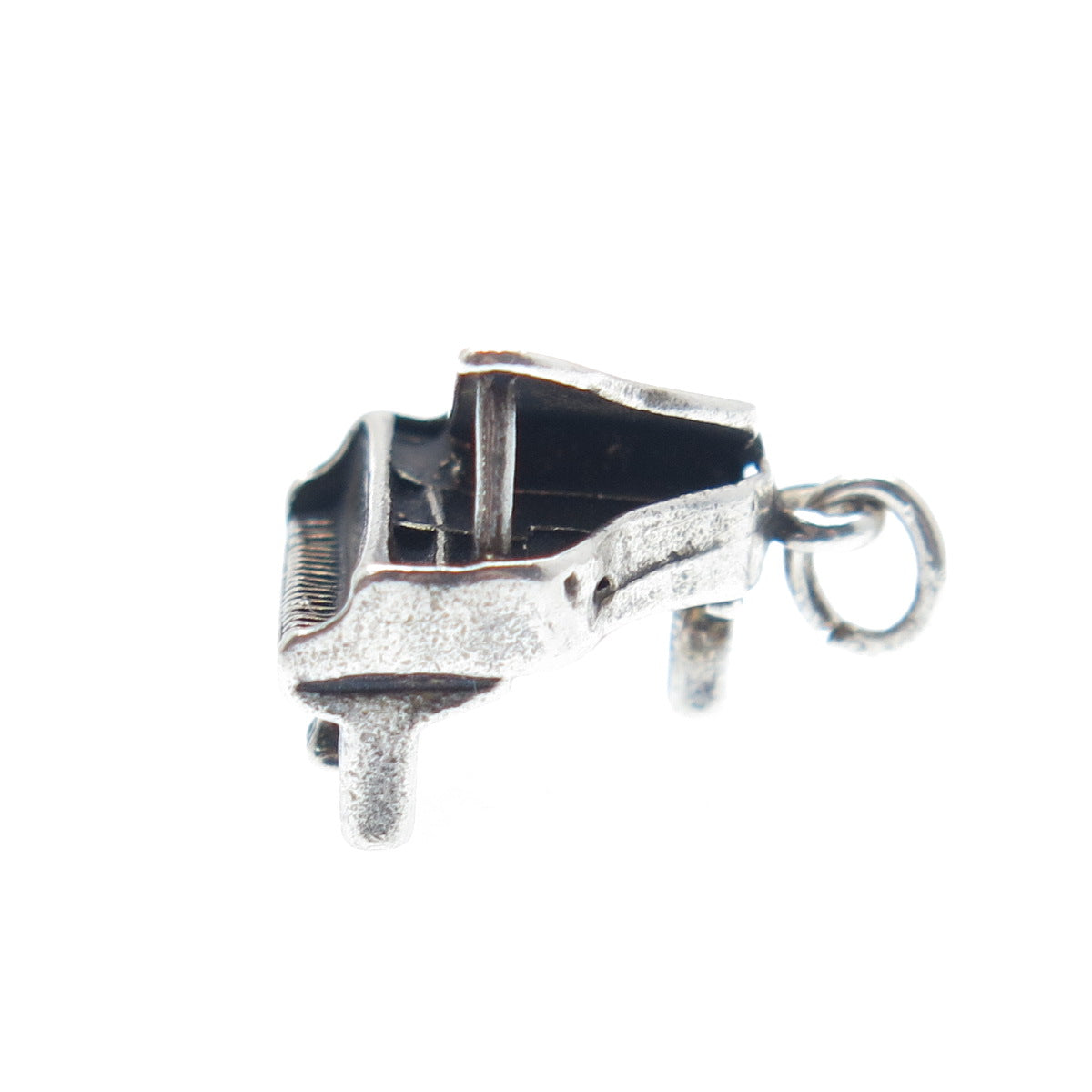 SUNWEST 925 Sterling Silver Vintage Grand Piano Minimalist 3D Charm Pendant