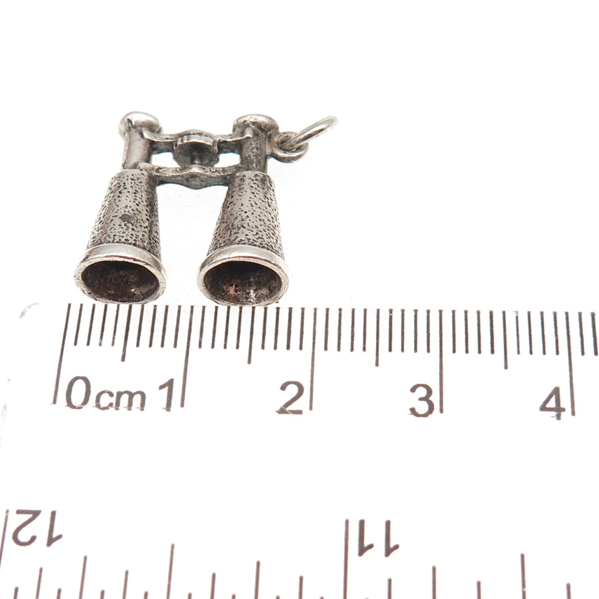 Danecraft Sterling Silver Antique Art Deco Binoculars Oxidized 3D Charm Pendant