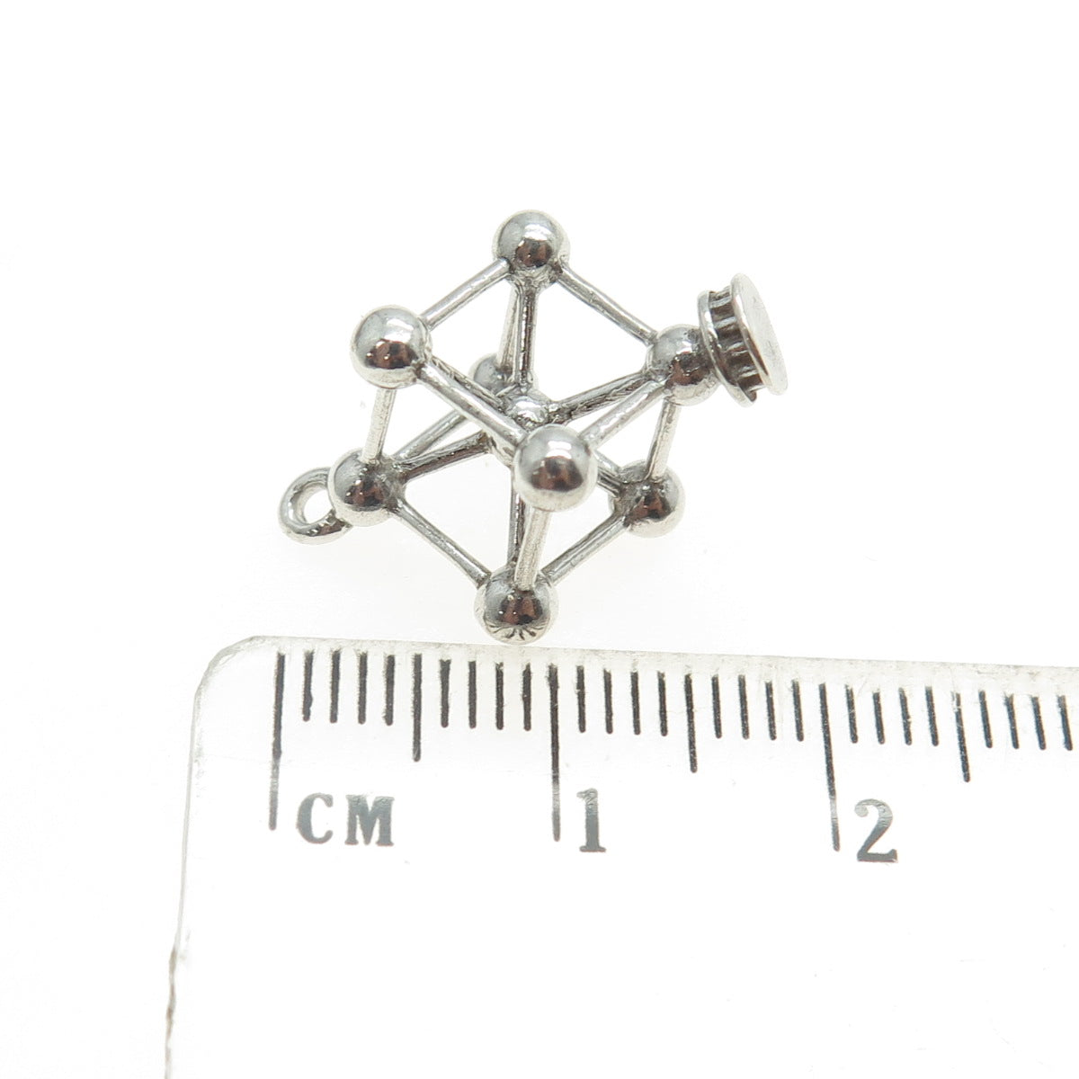 835 Silver Vintage Belgium Atomium Charm Pendant