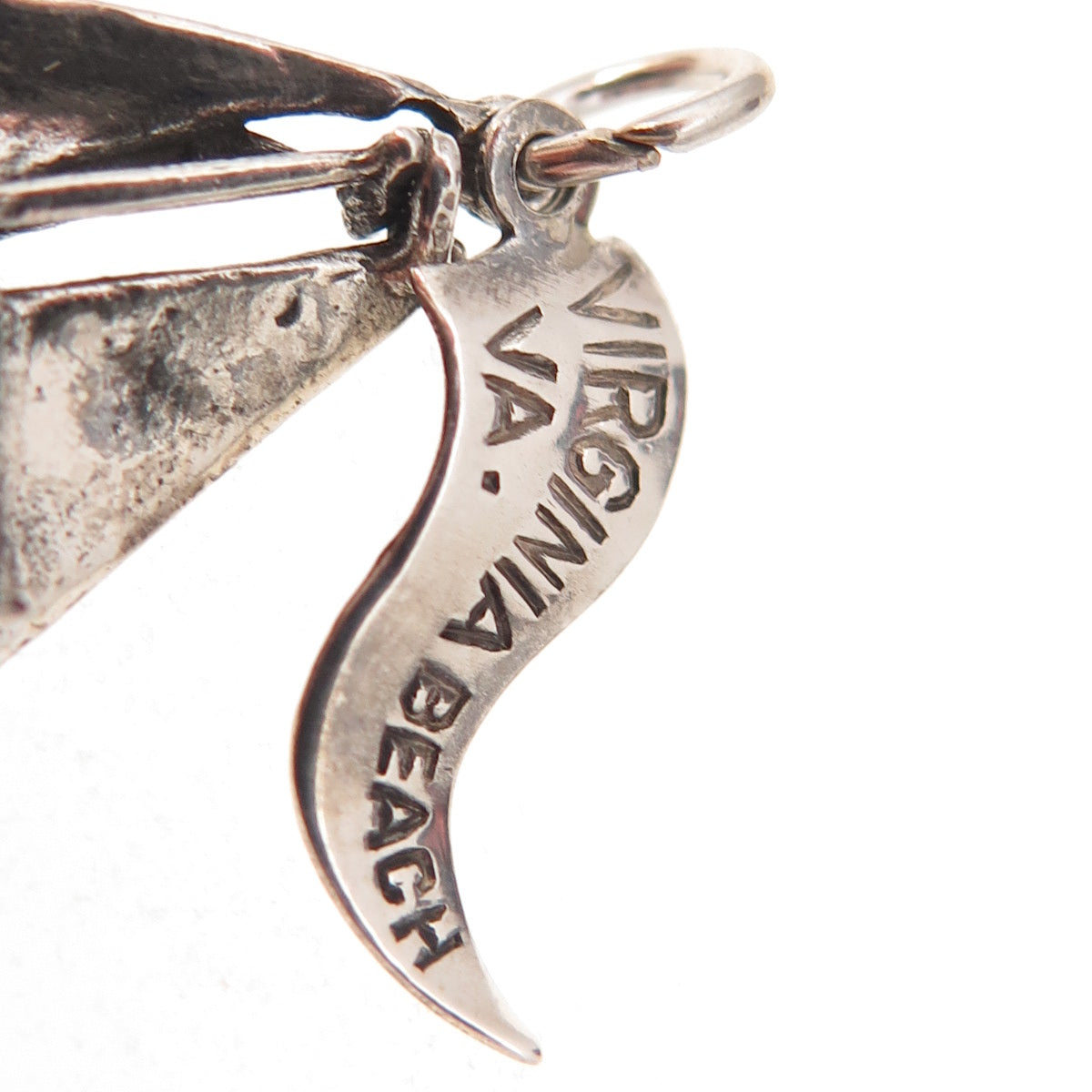 Pacific Jewelry Sterling Silver Vintage Sailboat Virginia Beach Charm Pendant
