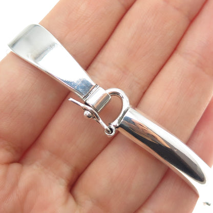 925 Sterling Silver Vintage Italy Modernist Panel Link Bracelet 6.75"