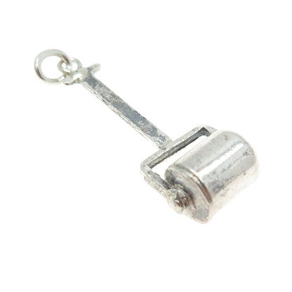 925 Sterling Silver Antique Art Deco Push Roller 3D Pendant