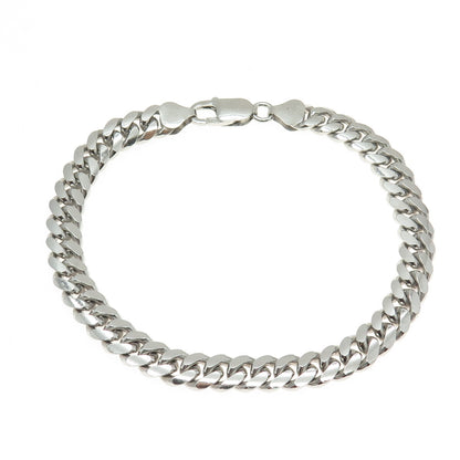 KARIZIA SPA KA-1772 925 Sterling Silver Italy Miami Cuban Link Bracelet 8.75"