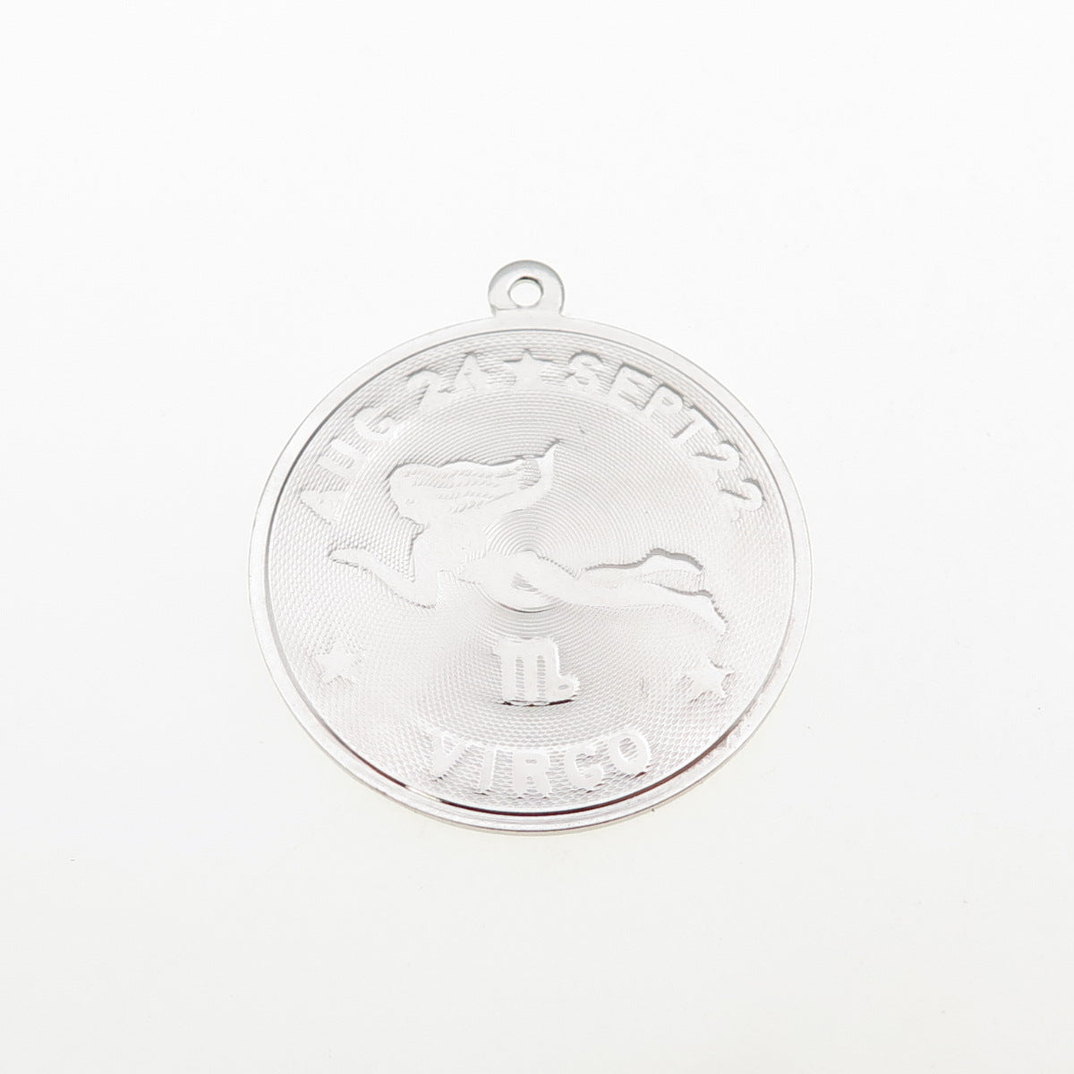 925 Sterling Silver Vintage Virgo Zodiac Sign Charm Pendant