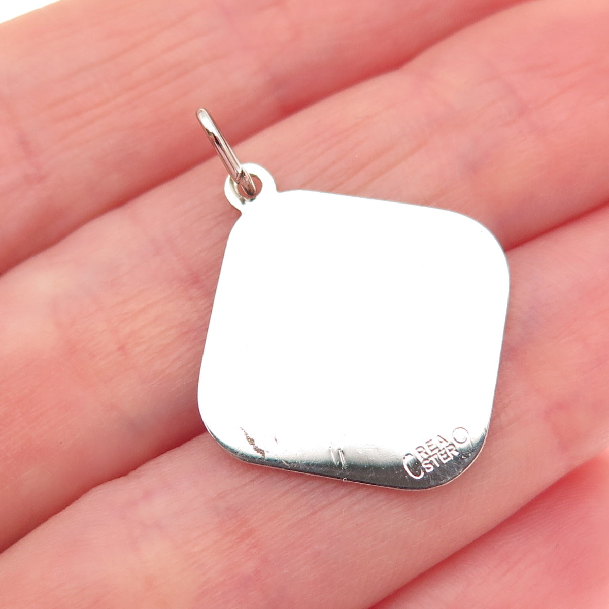 CREA 925 Sterling Silver Vintage Bermuda Coat of Arms Charm Pendant