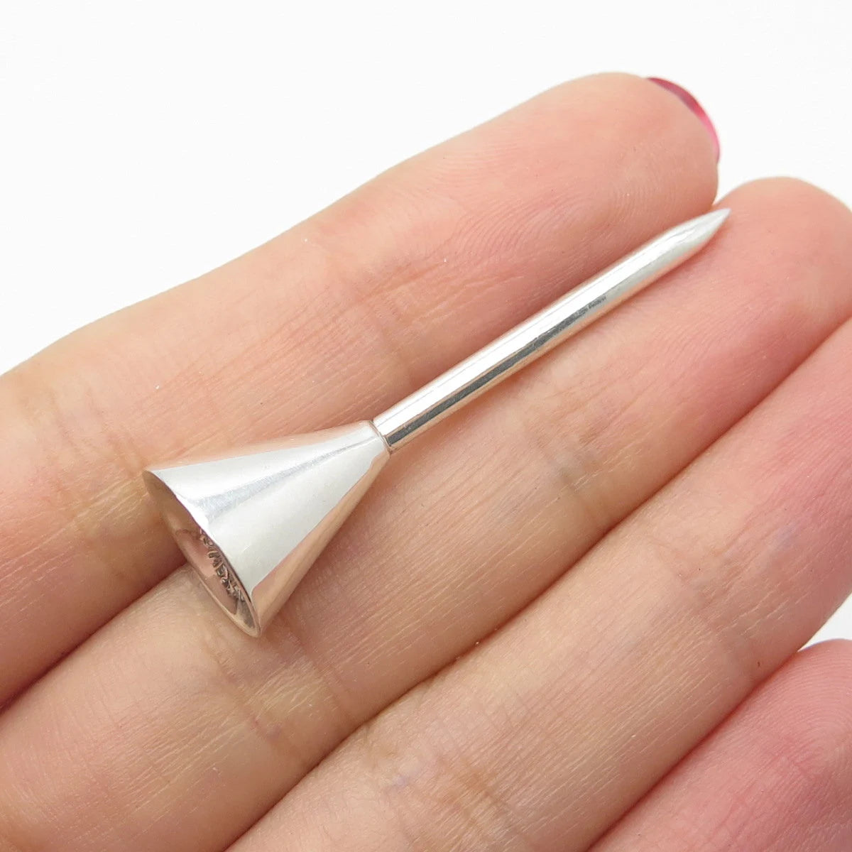 925 Sterling Silver Vintage Mexico Modernist Lapel Pin