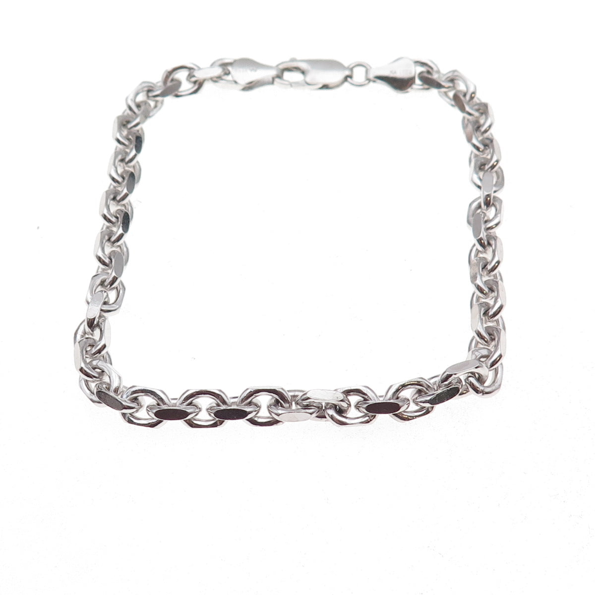 Karizia Spa KA-1772 925 Sterling Silver Italy Cable Link Bracelet 8.5"