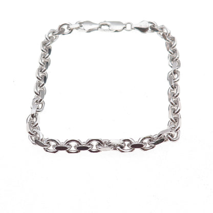 Karizia Spa KA-1772 925 Sterling Silver Italy Cable Link Bracelet 8.5"