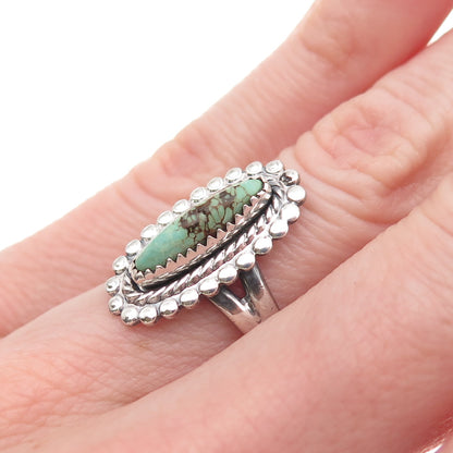 Bell Trading Post Old Pawn 925 Sterling Silver Vintage Turquoise Ring Size 5.5