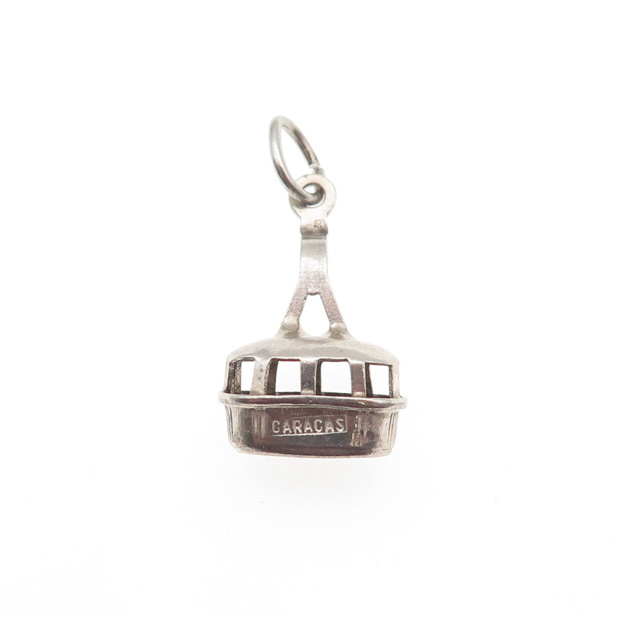 925 Sterling Silver Vintage Caracas Gondola 3D Mini Charm Pendant