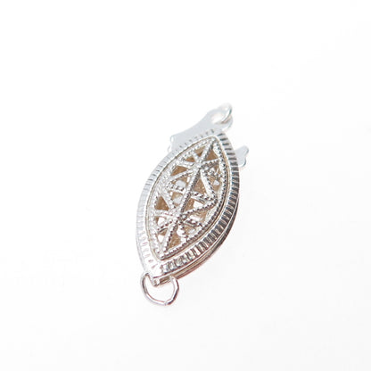 925 Sterling Silver Vintage Bracelet / Necklace Hook Box Lock Clasp