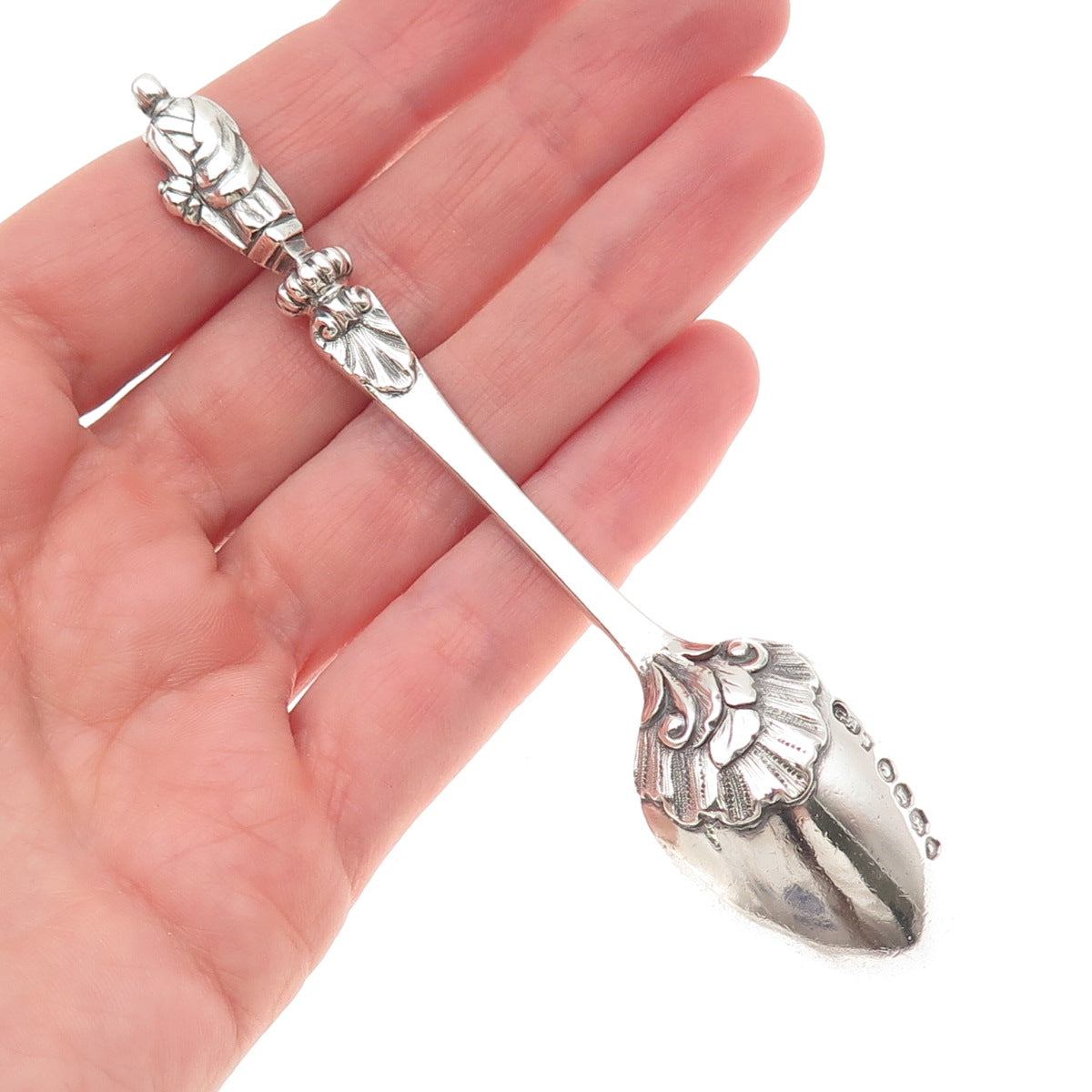George Aldwinckle 925 Sterling Silver Antique 1862 London Apostle Coffee Spoon