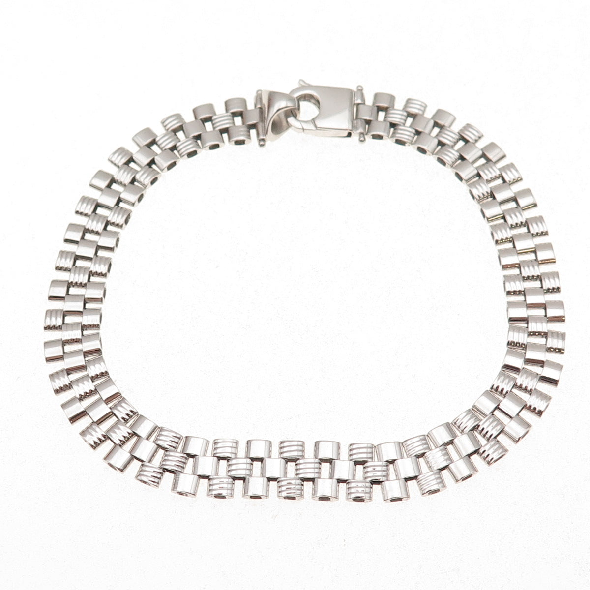 925 Sterling Silver Watch Band Link Bracelet 8.75"