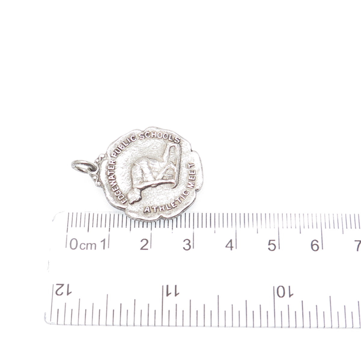 925 Sterling Silver Antique 1935 Edgewater Public Schools Athletic Meet Pendant