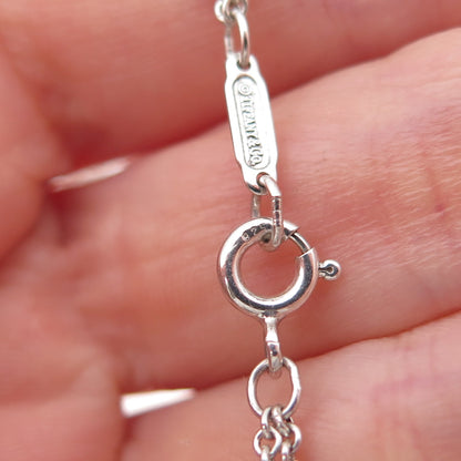 Tiffany & Co. 925 Sterling Silver Vintage Infinity Double Chain Necklace 16"