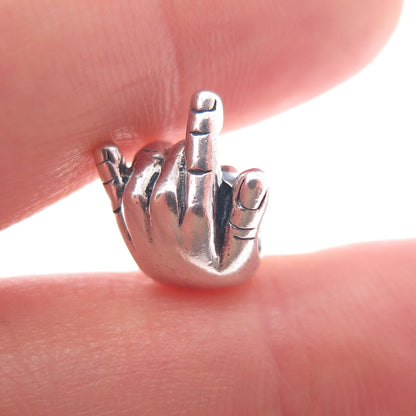 925 Sterling Silver I Love You Sign Slide Bead Charm
