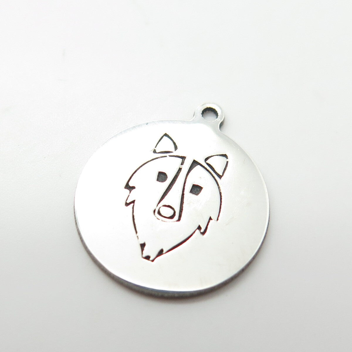 925 Sterling Silver USA Two In Town Wolf Charm Pendant