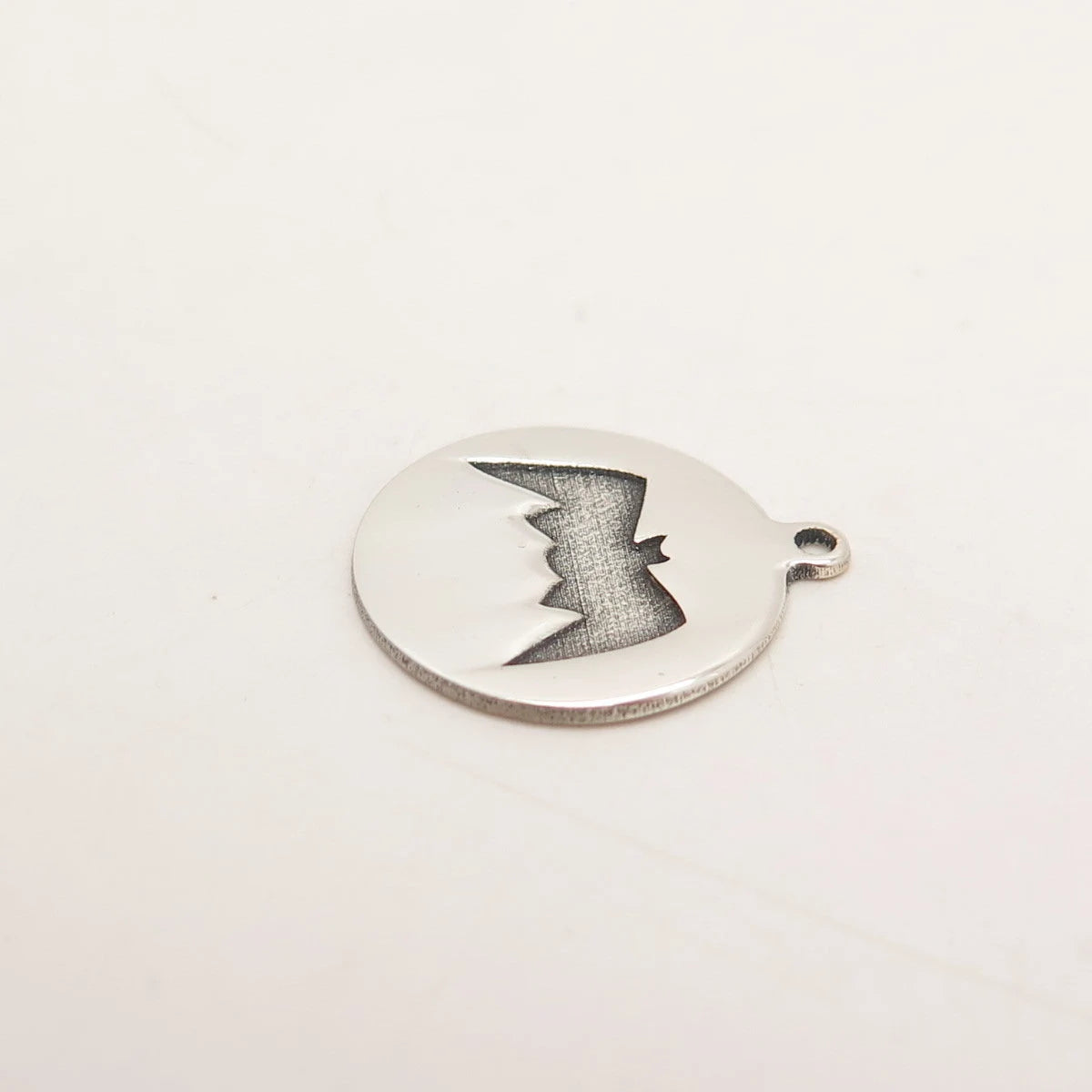 925 Sterling Silver USA Two In Town Bat Charm Pendant
