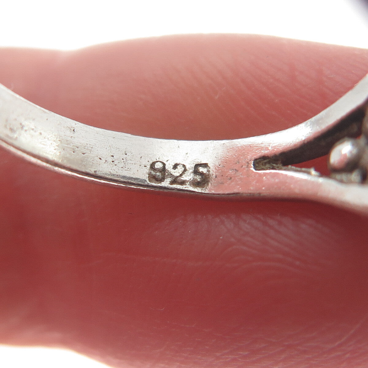 925 Sterling Silver Vintage Bisbee Turquoise Gem Checkerboard Ring Size 7.25