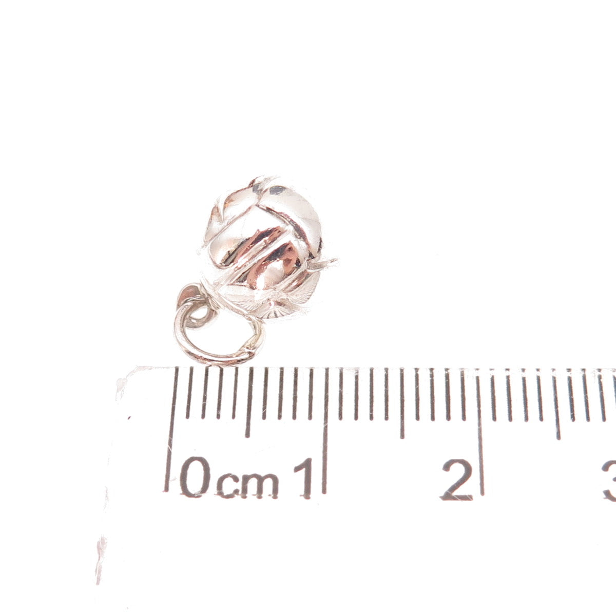 835 Silver Vintage Portugal Volleyball Ball 3D Charm Pendant