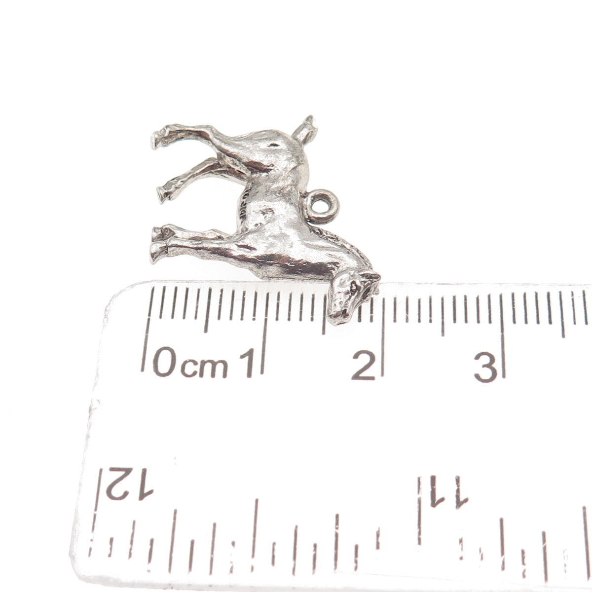 J.M. Fisher 925 Sterling Silver Vintage Horse 3D Mini Charm Pendant