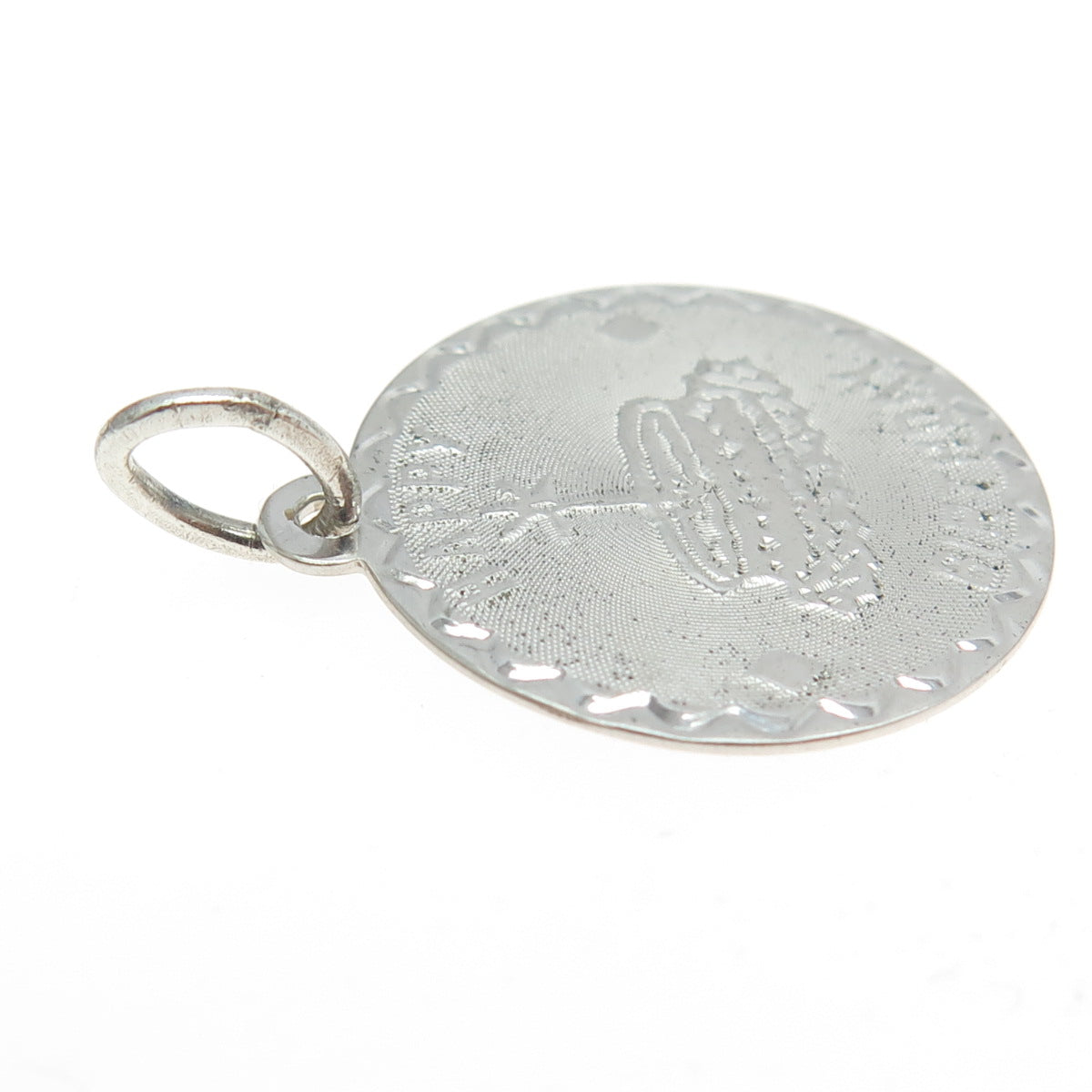 CREA 925 Sterling Silver Vintage Happy Birthday Round Charm Pendant