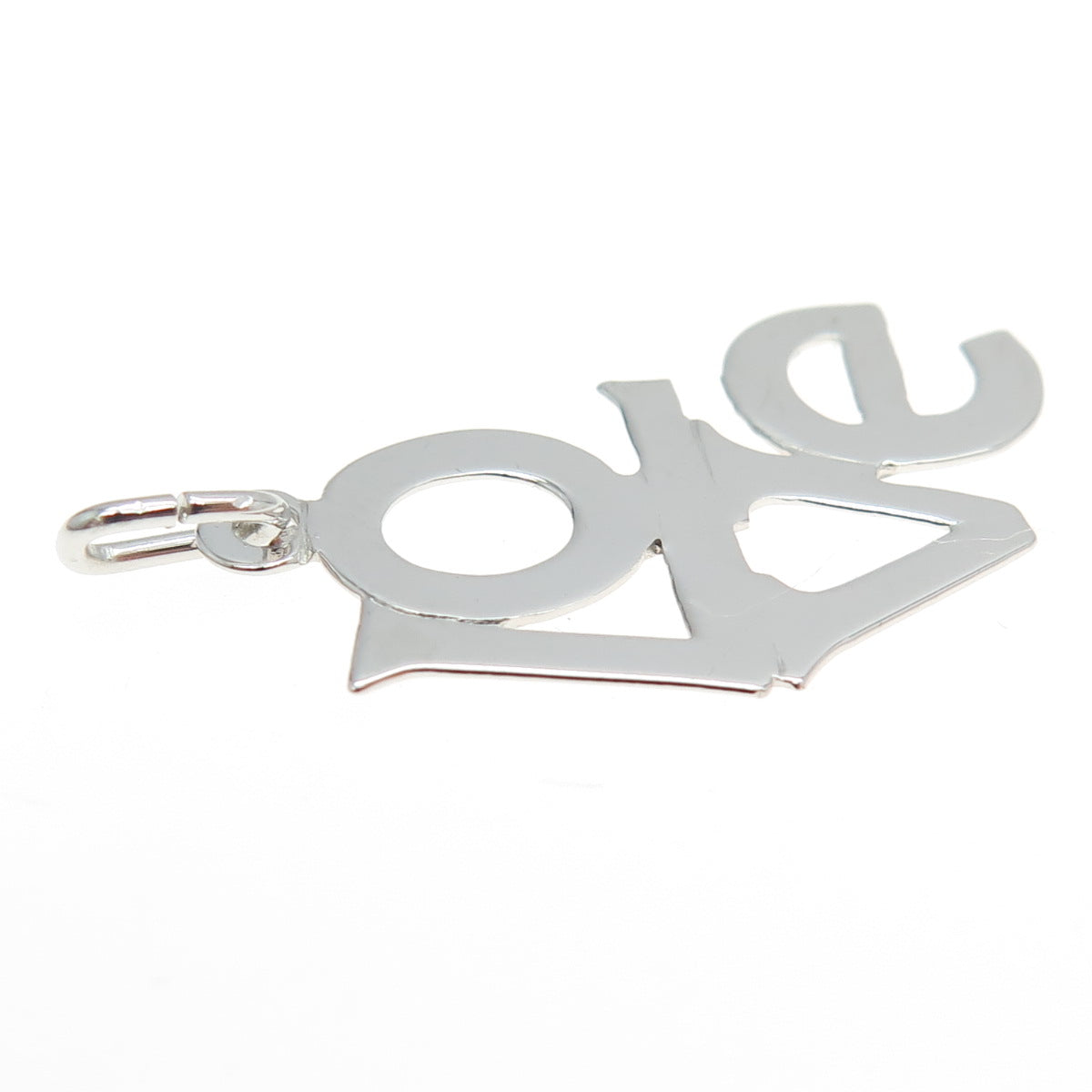 925 Sterling Silver Vintage "LOVE" Charm Pendant