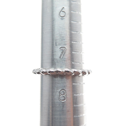 925 Sterling Silver Round-Cut Shaped Brandy C Z Twisted Ring Size 7.5