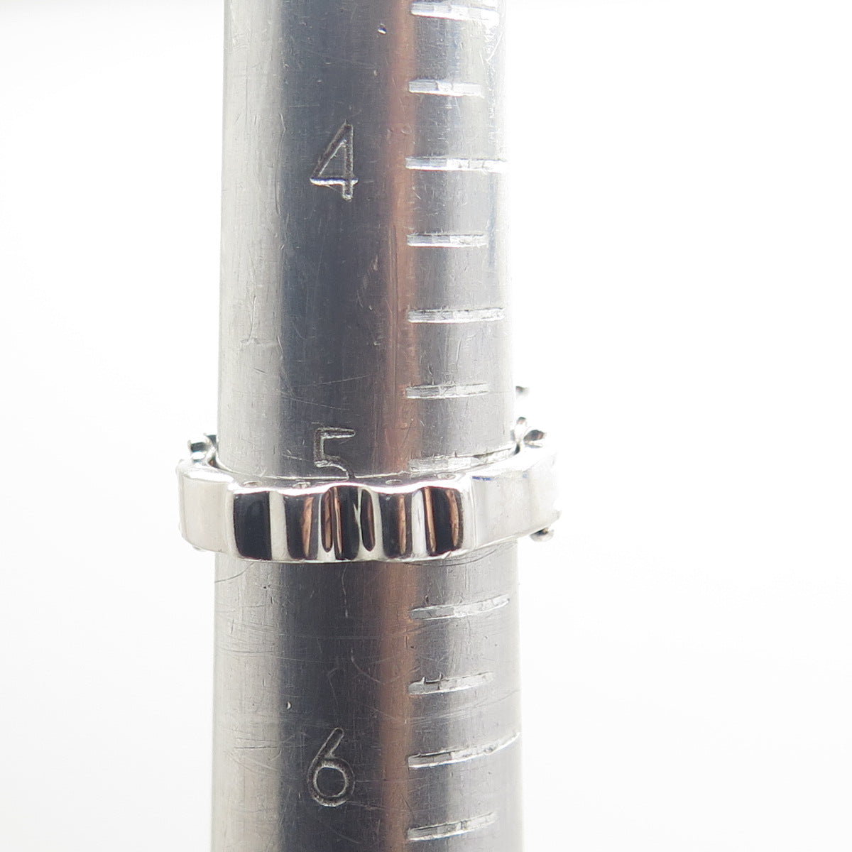 925 Sterling Silver Real Multi-Color Sapphire Cluster Ring Size 5.25