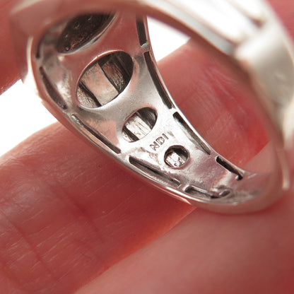 SLV Sadye L Vassil 925 Sterling Silver Real Round-Cut Diamond Ring Size 10