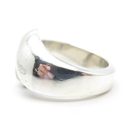 925 Sterling Silver Vintage Ribbed Ring Size 7.5