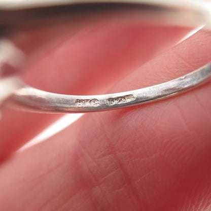 925 Sterling Silver Vintage Real Oval-Cut Smoky Quartz Ring Size 6.25
