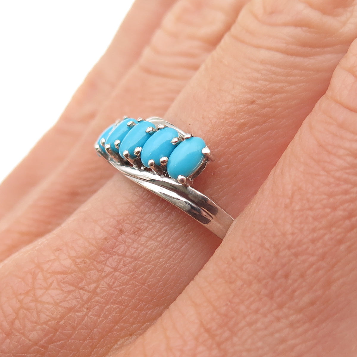 Chuck Clemency 925 Sterling Silver Real Sleeping Beauty Turquoise Ring Size 8