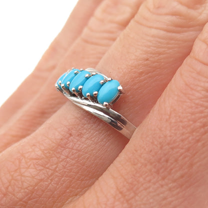 Chuck Clemency 925 Sterling Silver Real Sleeping Beauty Turquoise Ring Size 8