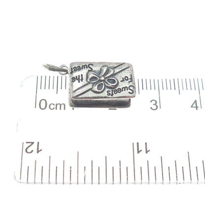 BEAU 925 Sterling Silver Antique Sweet For The Sweet Box Minimalist Pendant