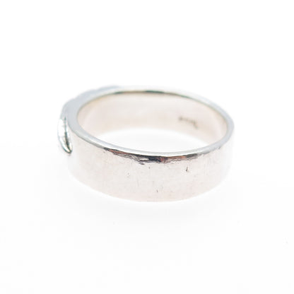 PETER STONE 925 Sterling Silver Vintage Celtic Knot Oxidized Band Ring Size 6