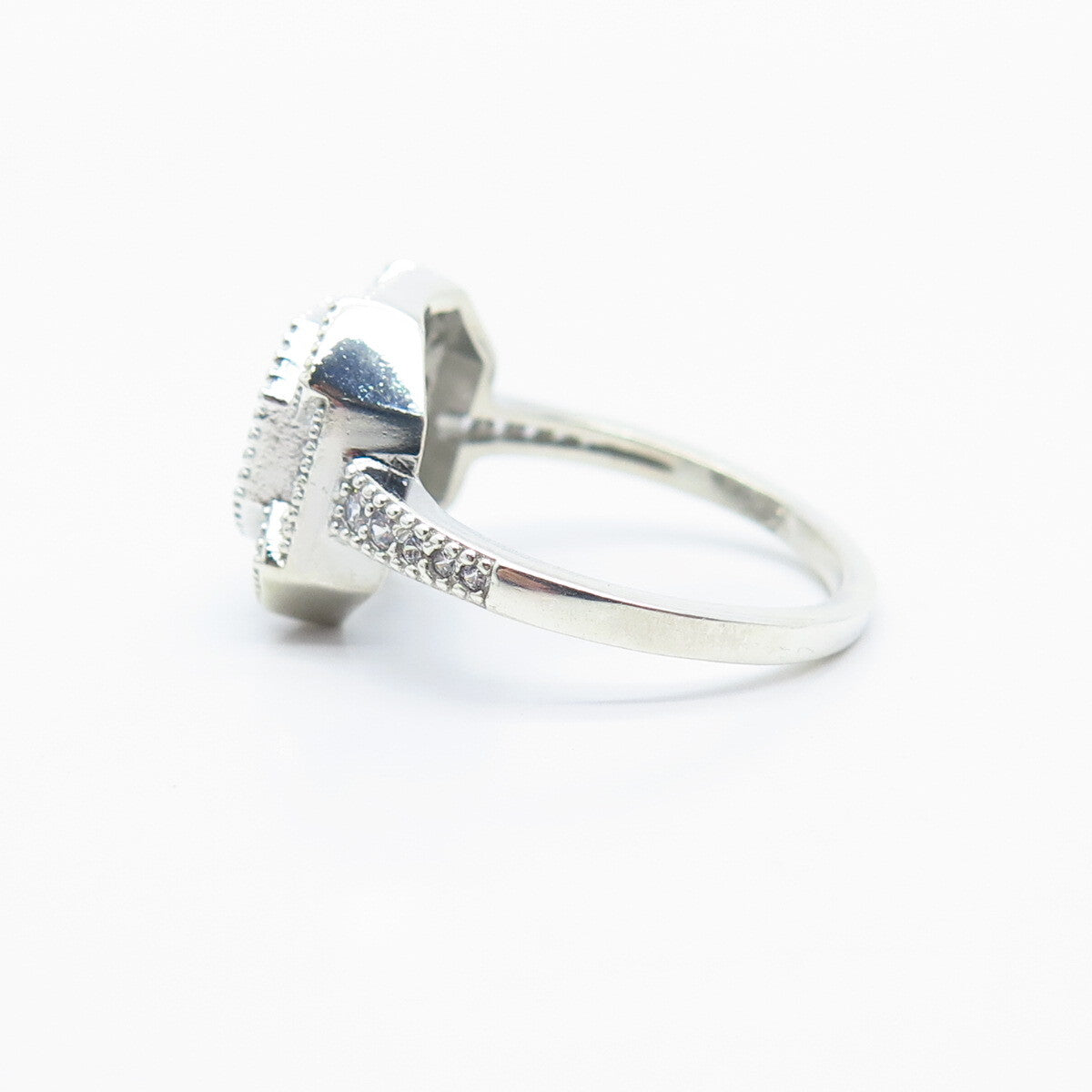 925 Sterling Silver Multi-C Z Ring Size 7