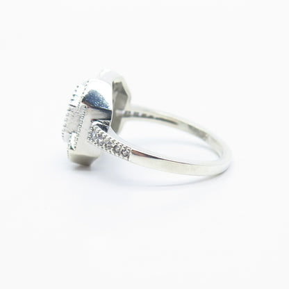 925 Sterling Silver Multi-C Z Ring Size 7