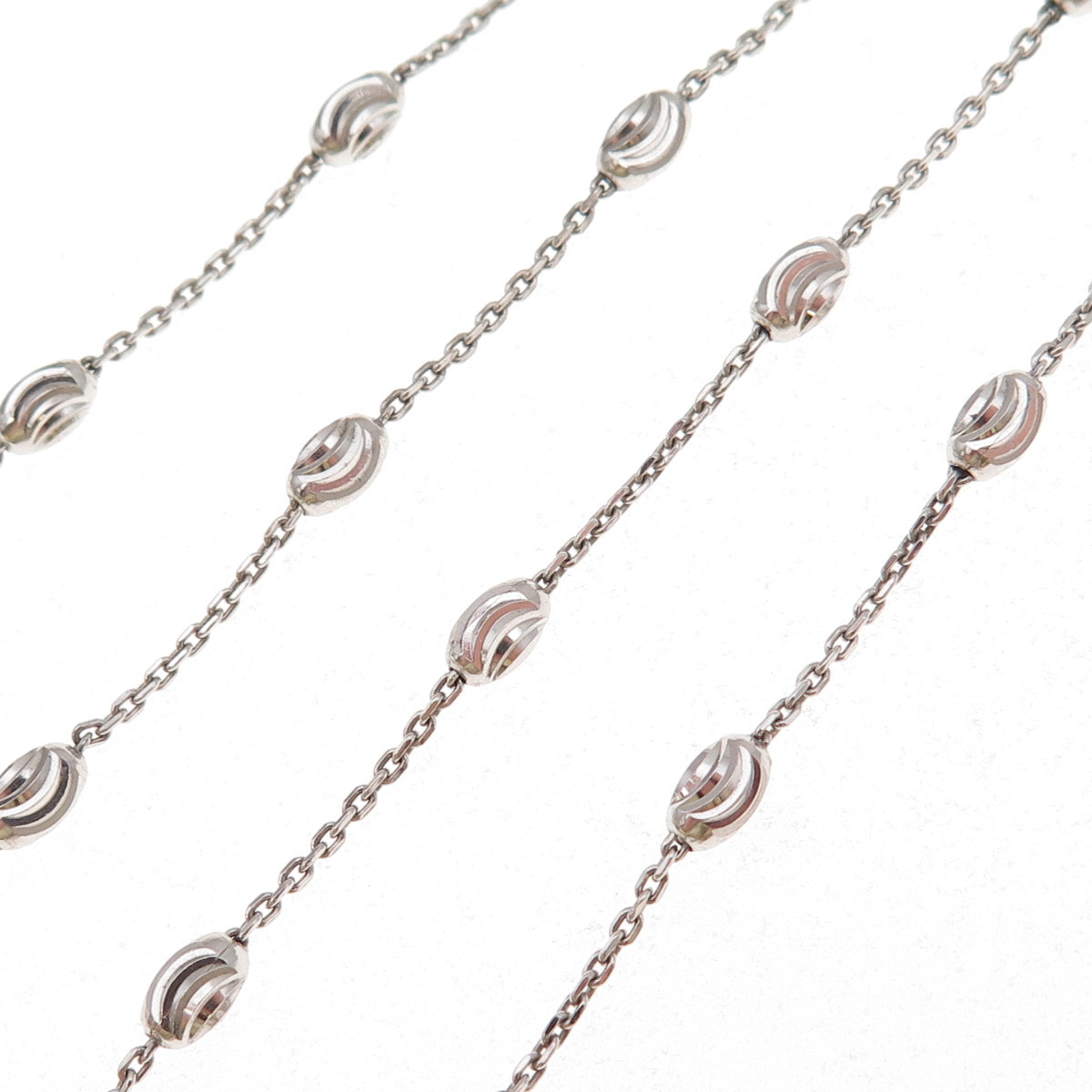 925 Sterling Silver Italy Beads By The Yard Cable Chain Necklace 20"