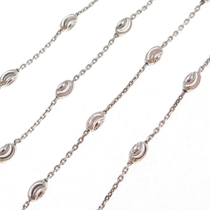 925 Sterling Silver Italy Beads By The Yard Cable Chain Necklace 20"