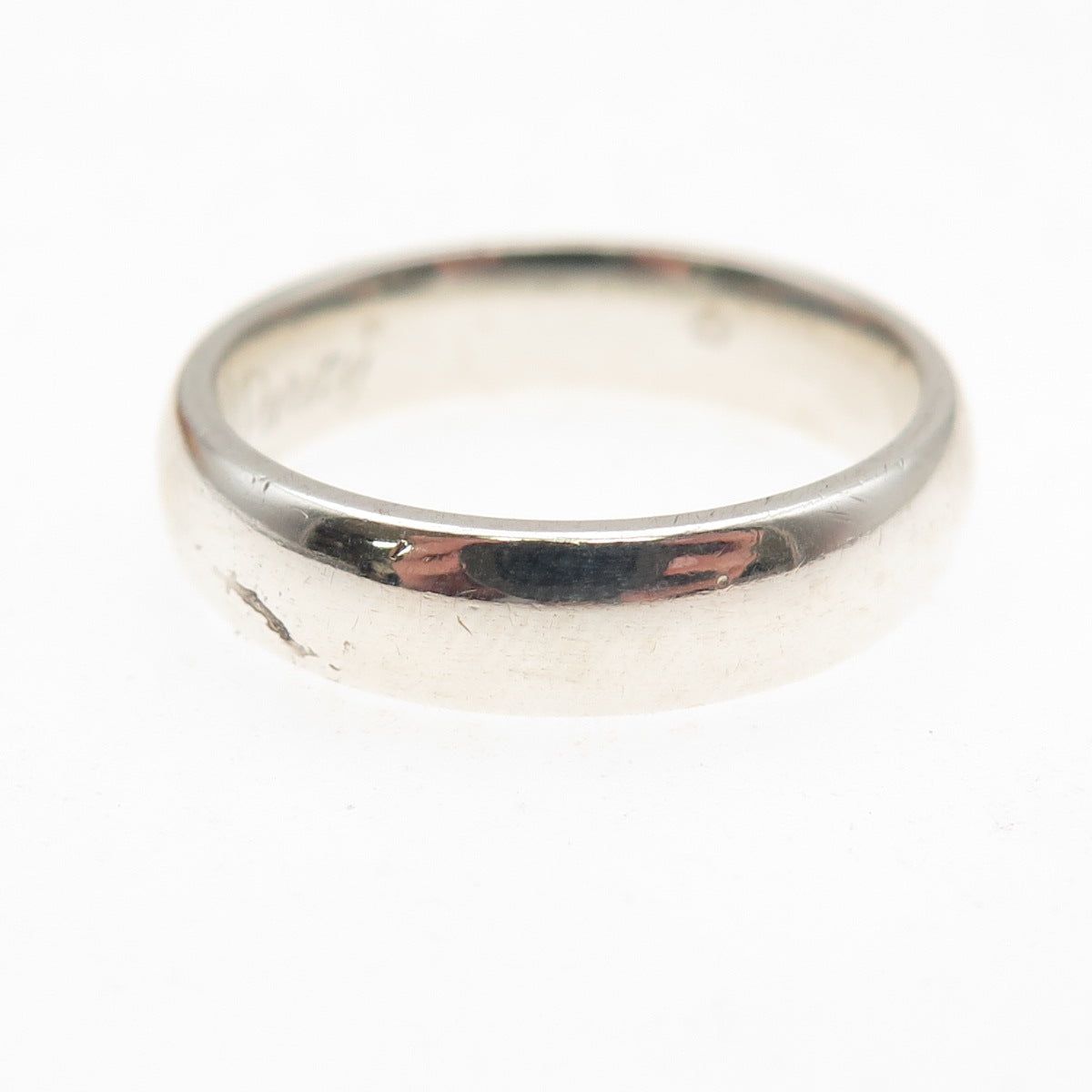 925 Sterling Silver Vintage Courage & Purity Classic Wedding Band Ring Size 8.25