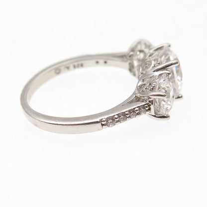 Alwand Vahan 925 Sterling Silver Round-Cut C Z Engagement Ring Size 7