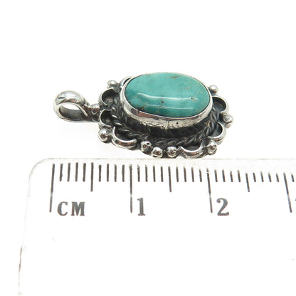 GARRISON BOYD NAVAJO Old Pawn 925 Sterling Vintage Mountain Turquoise Pendant