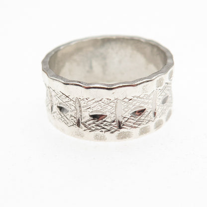 J.D. Schlang Co. 925 Sterling Silver Vintage Textured Band Ring Size 7